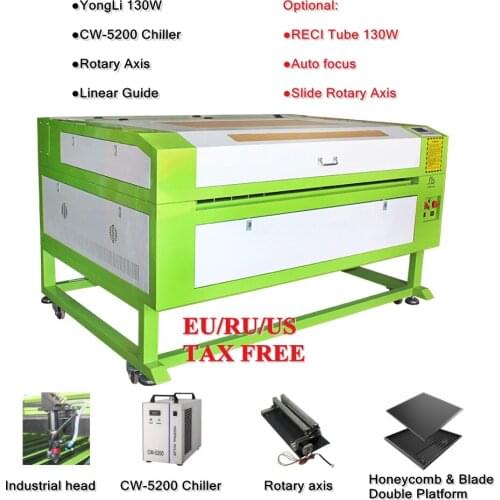 1390 Laser Co2 130w Laser Engraving Machine Laser Cutter Machine Laser Marking Machine with CW5200 Water Chiller