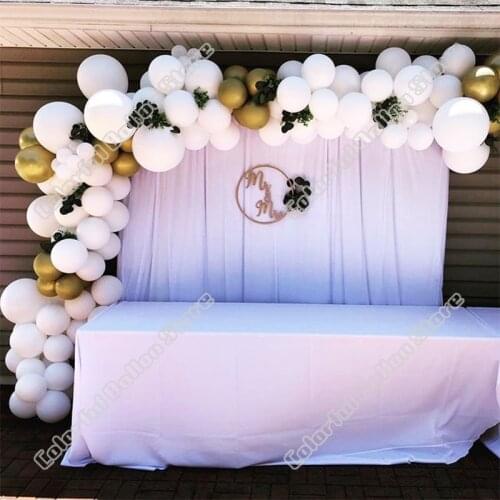 92pcs Birthday Party Wedding White Latex Balloon Arch Kit Gold Balloon Garland Baby Shower Hoilday Event Celebration Decoration