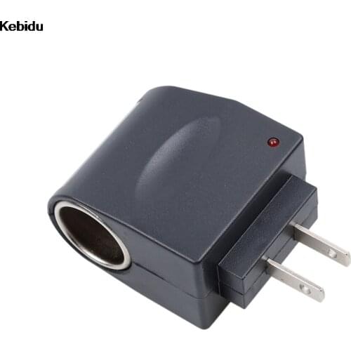 Kebidu AC To DC 12V Power Adapter Converter for Car Wall Power US EU Plug Car Cigarette Lighter AC/ DC