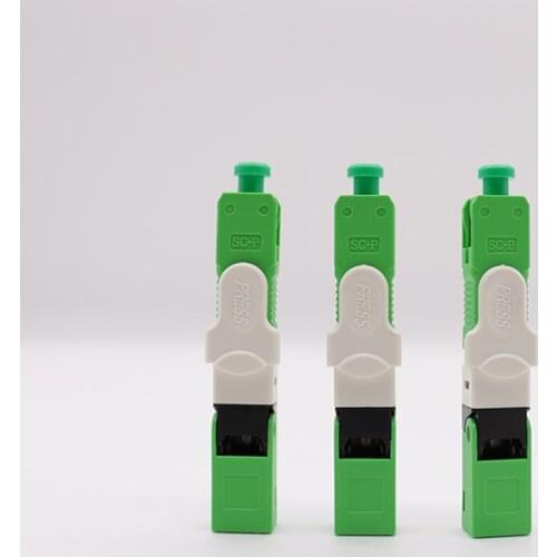 Free shipping 100,200,300pcs/lot FTTH ESC250D SC APC Single-Mode Fiber Optic New Model Optic Fast Connector