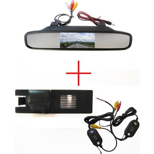 Wireless Car Rear View Camera for OPEL Astra H/Corsa D/Meriva A/Vectra C/Zafira B,FIAT Grande,with 4.3Inch Rearview Monitor