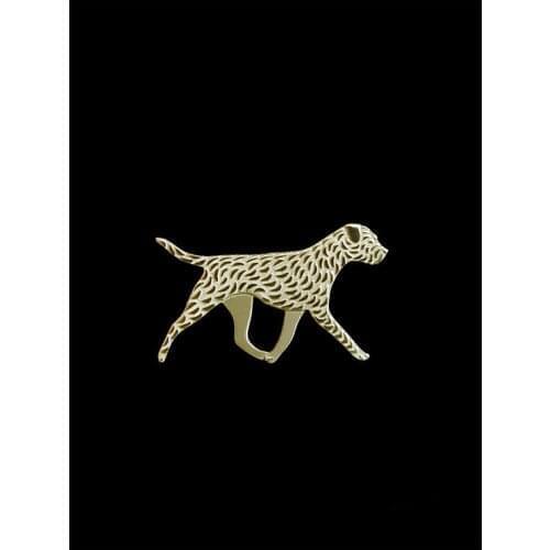 New Classic Animal Border Terrier Dog Broche Gold Silver Color Designer Brooch For Men Overwatch Gift For Friend Father