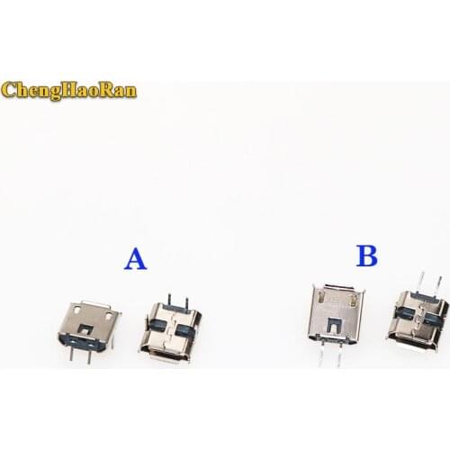 ChengHaoRan USB 90 degree DIP 2 Pin USB Connectors Plastic Shell Micro USB Connector Jack Tail Plug Mini Sockect Terminals