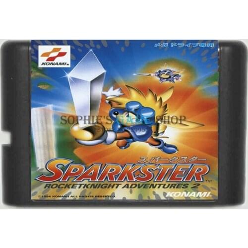 Sparkster Game cartridge 16 bit Game card for MegaDrive / Genesis system Drop shipping