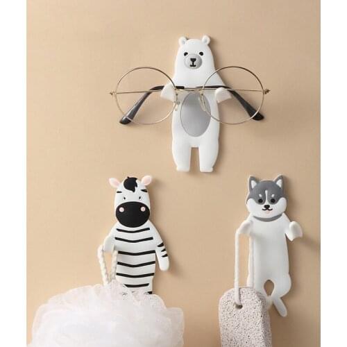 Cute Cartoon Animal Fridge Hook Key Holder Wall Crochet Kitchen Home Decor Hooks Can be Used Repeatedly