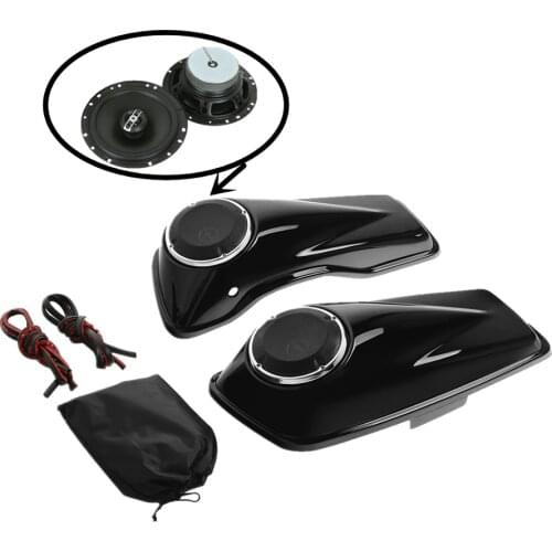 Motorcycle Hard Saddlebags Lids 6.5" Speaker For Harley Touring Road King Road Glide Electra Glide 2014-2020 19
