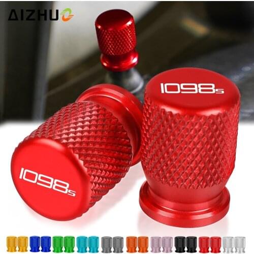 Motorcycle Accessories 1098S Logo Tire Valve Cap Tyre Air Port Cover Aluminum Waterproof FOR DUCATI 1098 S TRicoloR 2007-2008