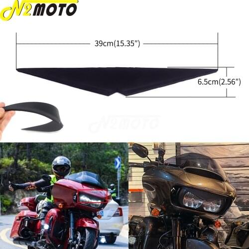 Motorcycle Headlamp Eyebrow Eyelid Sticker Headlight Decoration Top Tip Cover Visor Accent Trim For Harley Road Glide 2015-Up