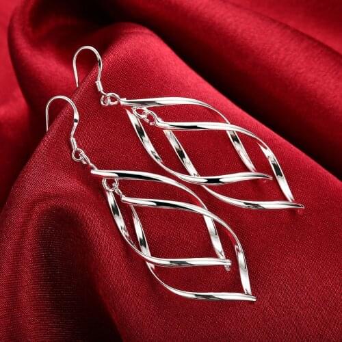 Popular women lady beautiful fashion hot hoop women High quality Silver color charm Earring Jewelry free shipping E168