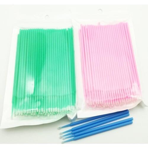 Wholesale Disposable Makeup Brushes Swab Microbrushes Eyelash Extension Tools Individual Lash Removing Tools Lint Free Shipping