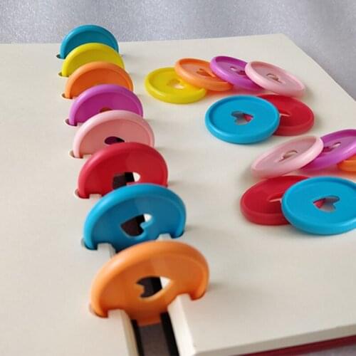 30Pcs 35MM Mushroom Hole Binding Buckle Colorful Heart Binder Notebook Binding Ring Love Mushroom Hole Hand Ledger Accessories