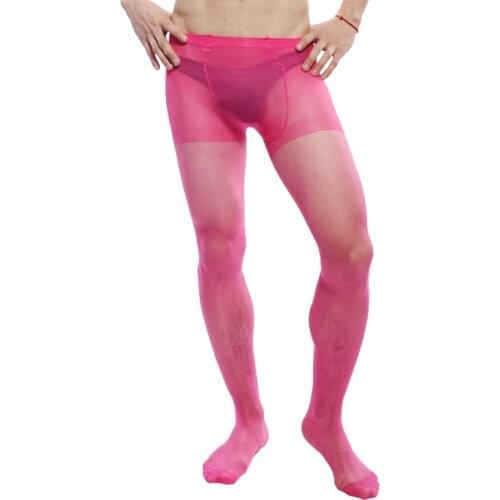 Rose Fetish Tights for Men Transparent Exotic Apparel Sexy Underwear Body Stockings Cool Man Gay Pantyhose lenceria para hombre