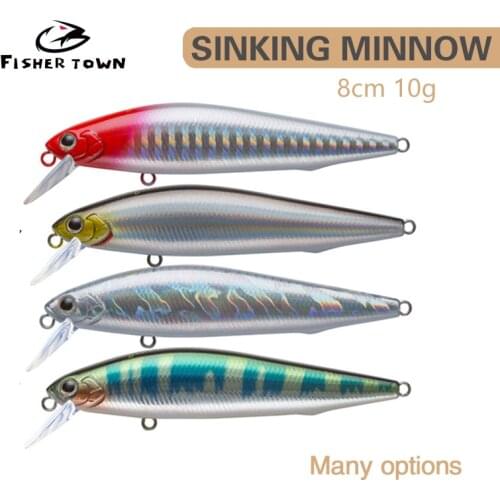 Fisher town 1pcs/lot Fishing Lure 3D Eyes Floating Minnow Aritificial Laser Wobblers Crankbait Hard Plastic Fishing tackle