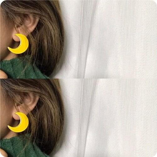 Moon Earrings for Women Girl Fashion Jewelry Star Moon Drop Earring Rhinestones Dangle Earing