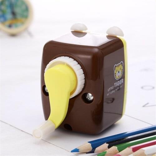 Tiger Panda Animal Pencil Sharpener Hand Crank Animal Shaped School Home Office