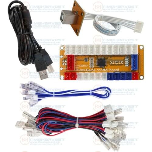 5 in 1 USB arcade controller 1 players encoder for PC games, button joystick controller Mame PS3 Nintendo Switch for DIY arcade