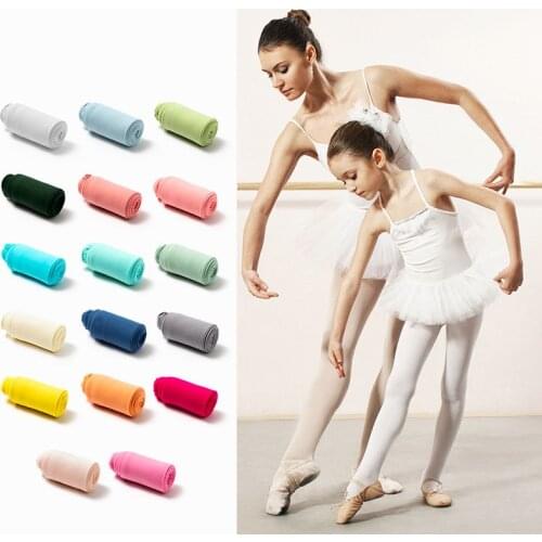 Spring Candy Color Kids Pantyhose Ballet Dance Tights for Girls Stocking Children Velvet Solid White Pantyhose Girls Tights