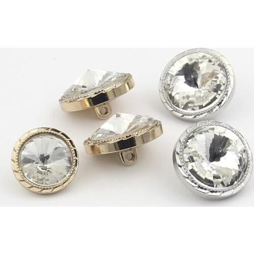 Clothing Metal Buttons Drills Womens Fur Decoration Buttons Phnom Penh Rhinestone Coat Buttons 18mm/22mm