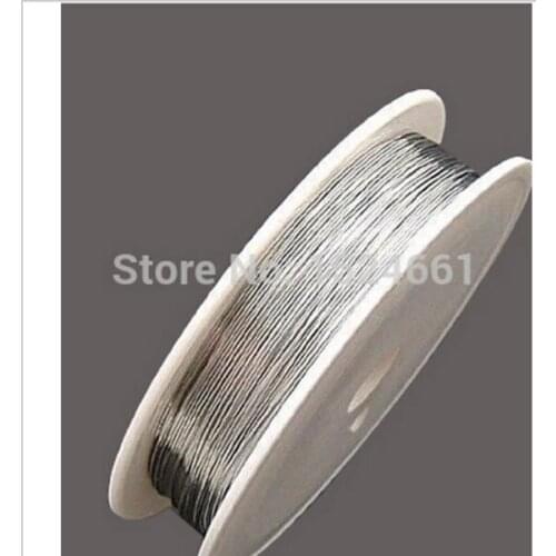 0.2/0.25/0.3/0.4/0.5/0.6/0.8/1.0mm 1 Roll silver color Tone Steel Beading Wire Watch Watches Jewelry Findings Wire Cords Rope
