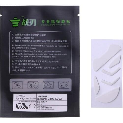 H7EC 1Pack Mouse Feet Pedal for logitech G302 G303 Mouse Replacement Mouse Feet Glides Curve Edge Mouse Feet Sticker
