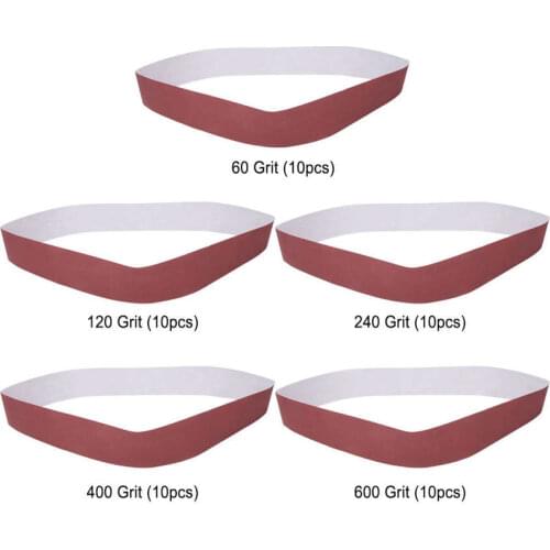 10pcs Alumina Abrasive Belt Sanding Grinding Polishing Sandpaper 740x40mm