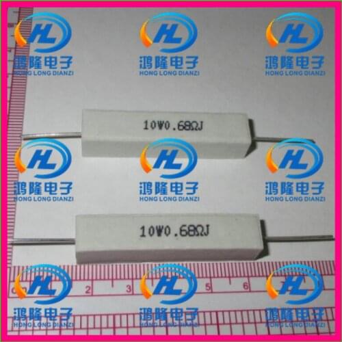 10pcs/lot) 10W 0.68 ohm +/-5% / 10W 0.68 ohm 5% / 10W 0.68RJ