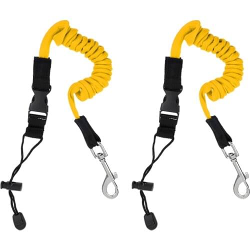 2 Elastic Kayak Canoe Fishing Rod Pole Holder Paddle Board Leash Tether Cord Good Abrasion Resistance Elastic Leash