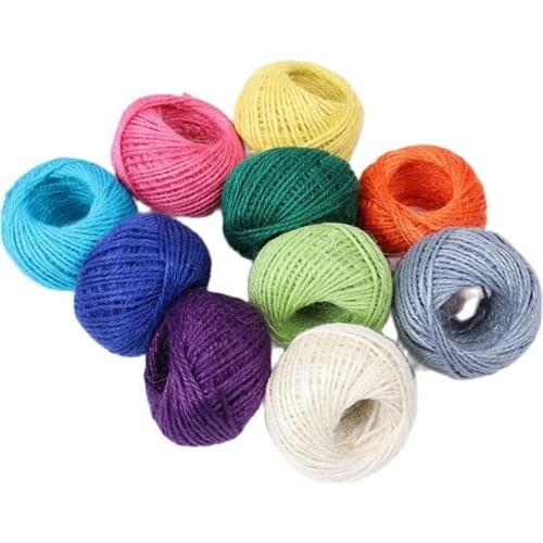 30 Meters DIY Handmade Natural Color Jute Rope 12 Color Tag Rope Clip Photo Rope Clip Jute Rope Roll