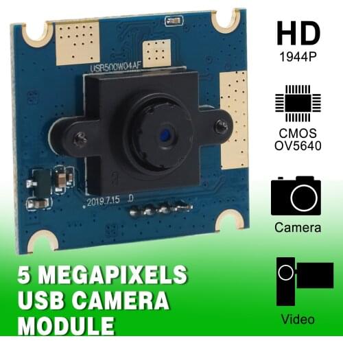5 Megapixel Industrial USB2.0 OmniVision OV5640 Color CMOS Sensor 5MP USB Camera with 60 Degree Lens