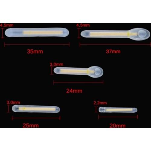 50Pcs/set Portable Luminous Fishing Fluorescent Light Night Luminous Fishing Float Clip On Dark Glow with box