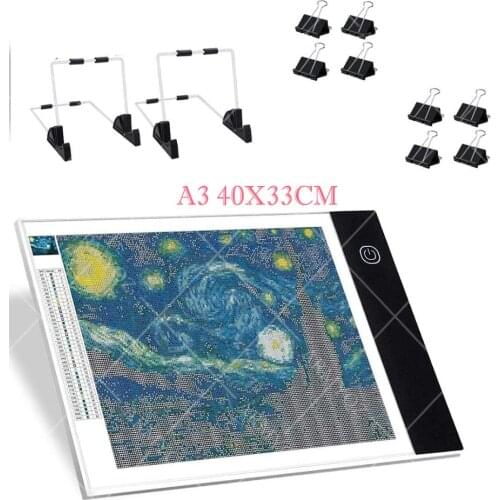 A3 LED Light Pad for Round 5d Diamond Painting, USB Powered 5D Diamond Embroidery Accessories Tool Light Board Tools Kit
