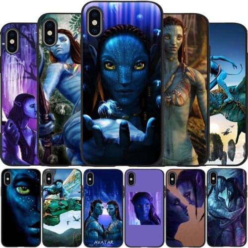 Avatar black Silicone Phone Case For iPhone 12 XR XS Max 5 5S SE 2020 6 6S 7 8 PLUS X 11Pro Max 11 Cover