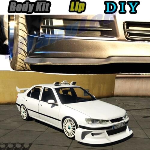 Car Bumper Lip Front Spoiler Skirt Deflector For Peugeot 406 407 408 508 Tune Car Modified Body Kit VIP Hella Flush Lips