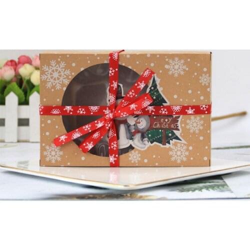 DIY Kraft Chocolate Candy Cookie Christmas Wedding Party Baby Shower large Paper Favor Gift Packaging Boxes 6PCS