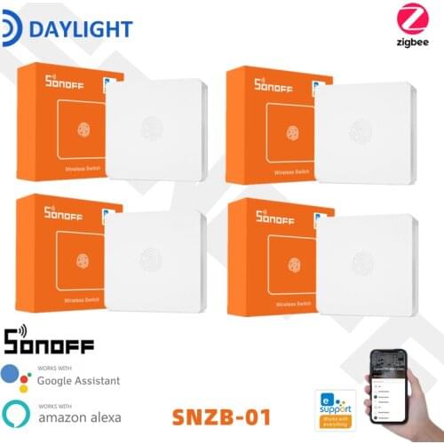 Functional SONOFF SNZB-01 Zigbee Wireless Switch Smart Home Switch Low-Battery Notification on e-WeLink App Work With ZBbridge
