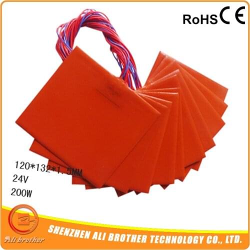 Flexible 12v Silicone Heating Band/Pad/Sheet 160*160mm 100w for 3D Printer with High Temperature 3M Adhesive