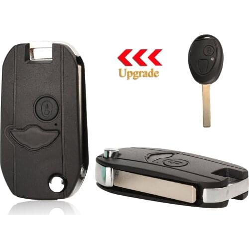 Kutery 2 Buttons Modified Replacement Remote Car Key Shell Case Fob For BMW Mini One Cooper R50 R53