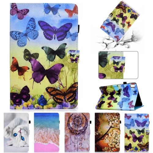 Cute Cat Butterfly Painted Leather Cover For Funda Lenovo Tab P11 Case TB J606F J606L Cover For Coque Lenovo P11 Case 11"