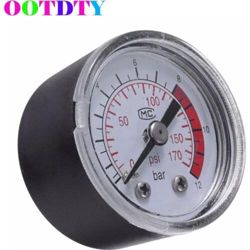Air Compressor Gauge Pneumatic Hydraulic Fluid Pressure Gauge 0-12Bar / 0-170PSI