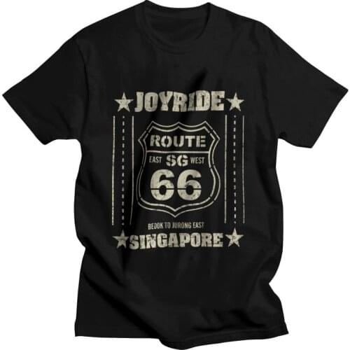 Grunge Historic Route 66 T Shirt Mens 100% Cotton Print T-shirt Novelty Tshirt Short Sleeve America Highway Mother Road Tee Top