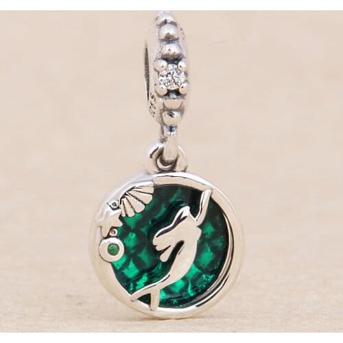 Original fashion jewelry pendant 925 sterling silver mermaid charm fit bangle & bracelet bead accessories for women gift making