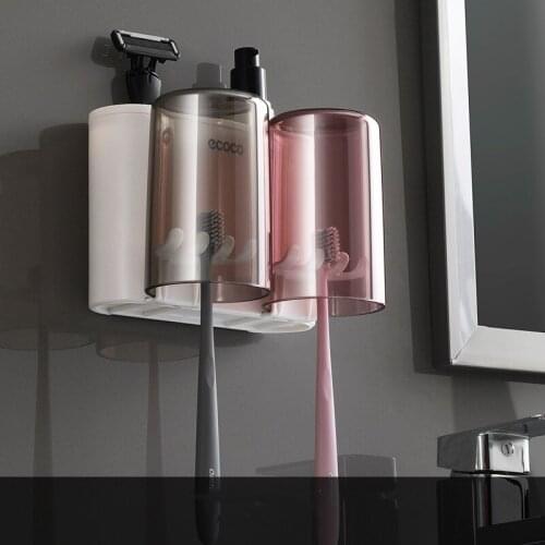 Toothbrush rack free punching mouthwash cup brushing cup wall-mounted bathroom wall-mounted storage box