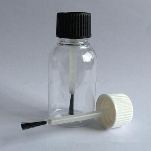 30ml clear PET bottle with plastic Brush Cap,Nail Polish Bottle For Cosmetic Essential Oil Use F20172016