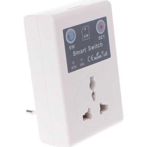EU/UK 220V Phone RC Remote Wireless Control Smart Switch GSM Socket Power Plug