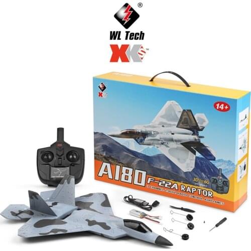 WLtoys XK A180 RC Airplane Three-Channel Fly Machine Remote Control Plane 3D/6G Gyroscope Fixed-Wing Glider Aircraft Toys JIMITU