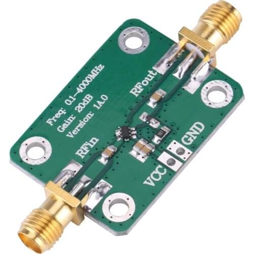 0.1-4000MHz Broadband RF Wideband Amplifier 20dB Low Noise LNA Microwave RF Amplifier Module Gain DC Board Modules