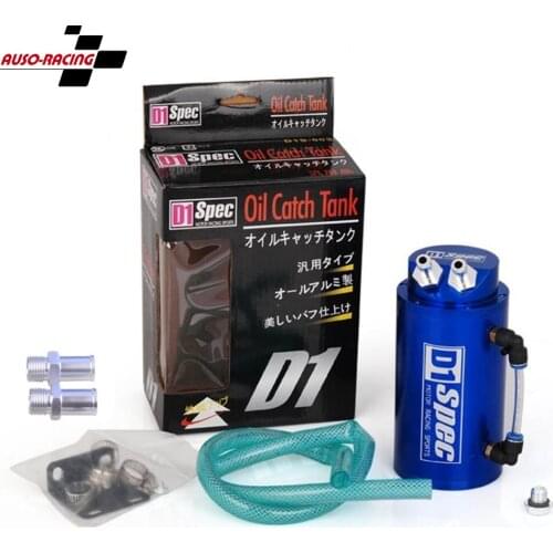 Universal Aluminum Alloy Reservoir Oil Catch Can Tank Red Blue Black Silver D1 Spec