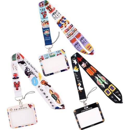 1pcs ZF3023 TV Show Friend Creative Lanyard Card Holder Student Hanging Neck Phone Lanyard Badge Subway Access Card Holder