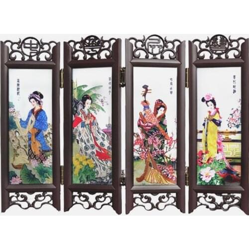 Chinese style 4 screen special arts and crafts abroad conference Chinese special 19 options