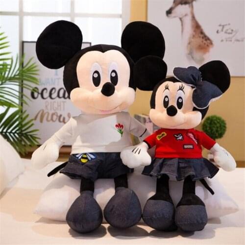 60-100CM Dressing Mickey Mouse Minnie Doll Plush Toys Kids Childrens Birthday Gifts